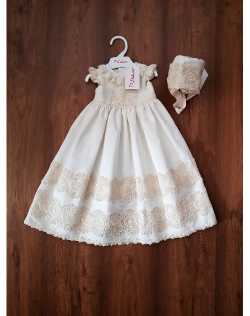 BATÓN LINO CON DOBLE PUNTA DE ENCAJE GUIPUR CON CAPOTA